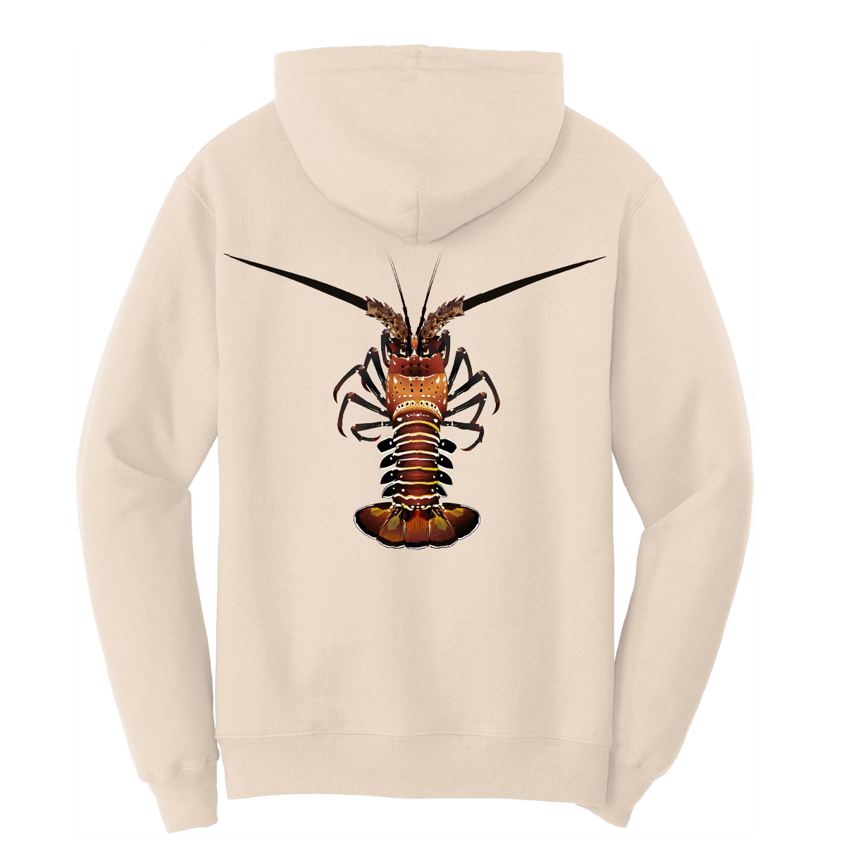 Saltwater Born Florida Keys Realistic Lobster Cotton Hoodie