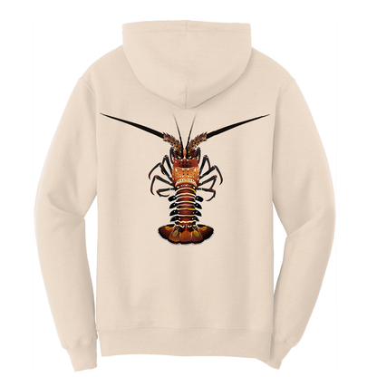 Saltwater Born Florida Keys Realistic Lobster Cotton Hoodie