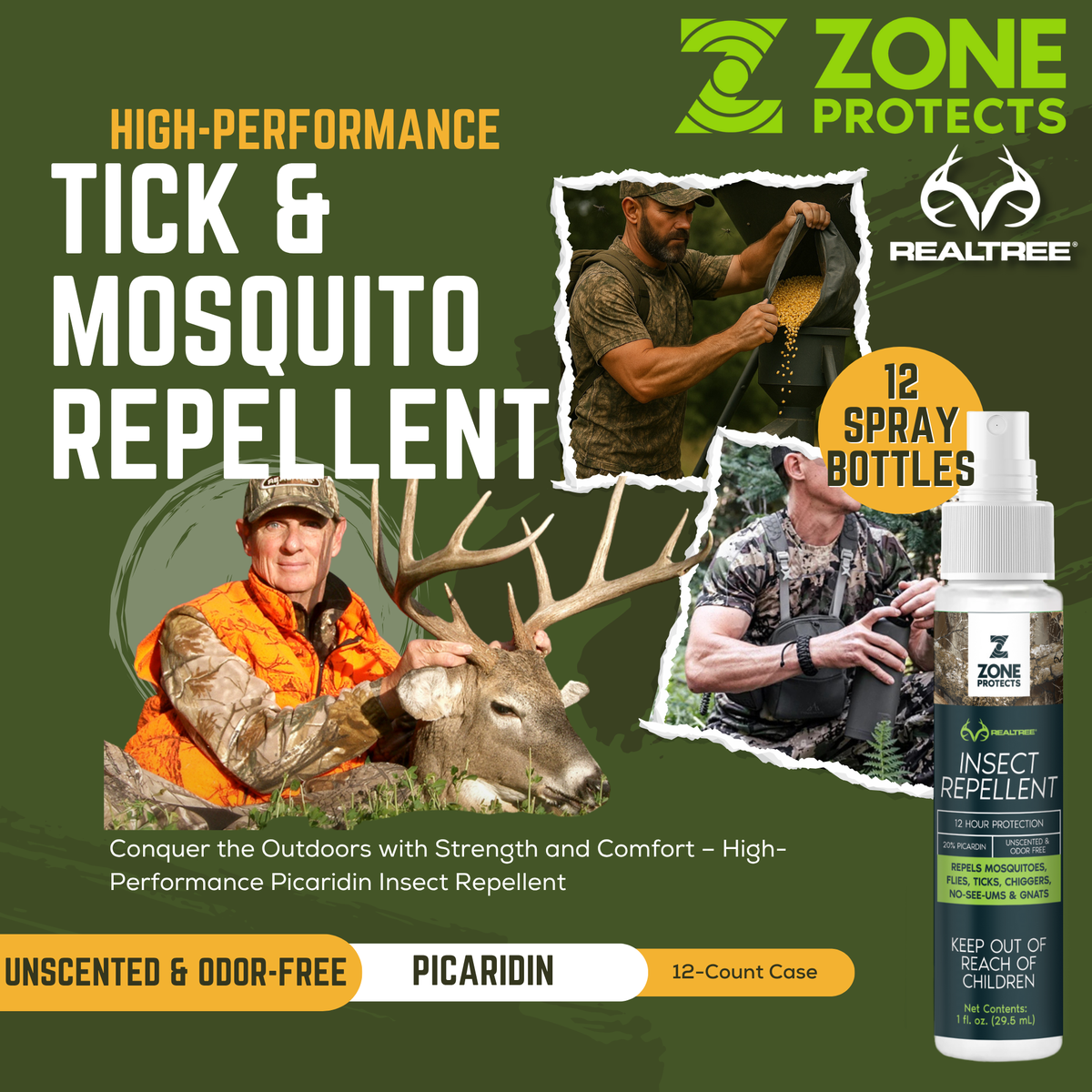 Zone Protects Realtree Unscented 1oz Master Case of 12
