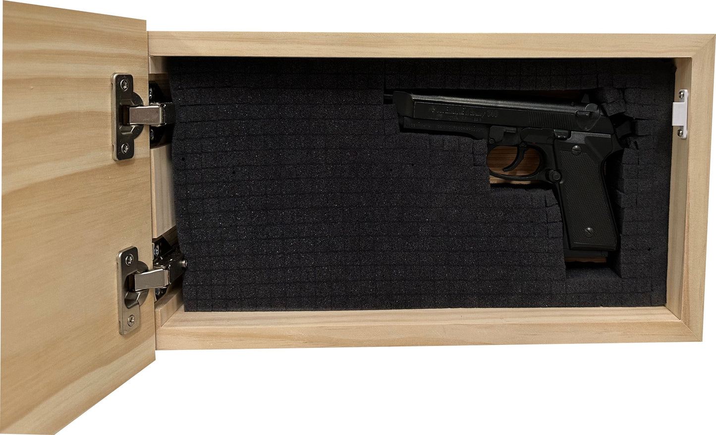 Bellewood Designs - American Flag Decorative & Secure Wall-Mounted Gun Cabinet (Red & Blue)