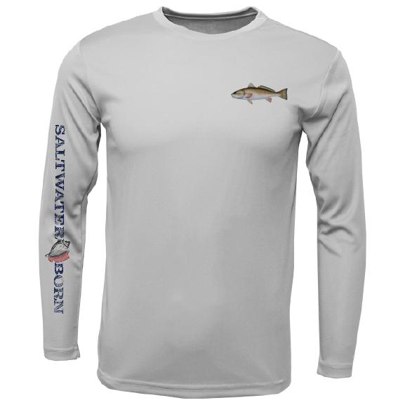 Saltwater Born Clean Redfish Long Sleeve UPF 50+ Dry-Fit Shirt