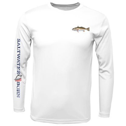 Saltwater Born Clean Redfish Long Sleeve UPF 50+ Dry-Fit Shirt