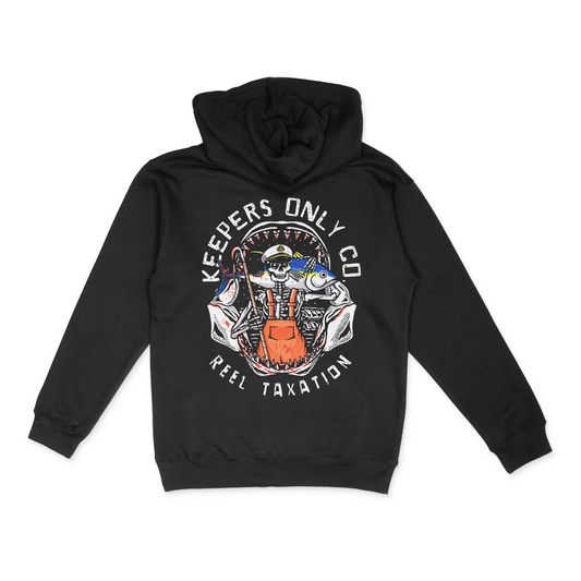 Keepers Only Co. Reel Taxation Black Heavyweight Hoodie