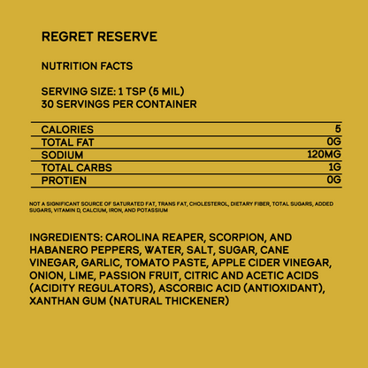 Elijah's Xtreme Regret Reserve Hot Sauce (12 pk Case)