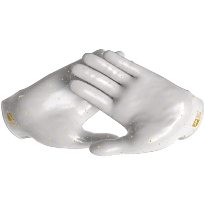 Phenom Elite Quantum Fierce Youth & Adult Padded Football Gloves - Gold Rush White