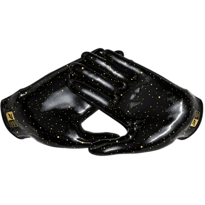 Phenom Elite Quantum Fierce Youth & Adult Padded Football Gloves - Gold Rush Black