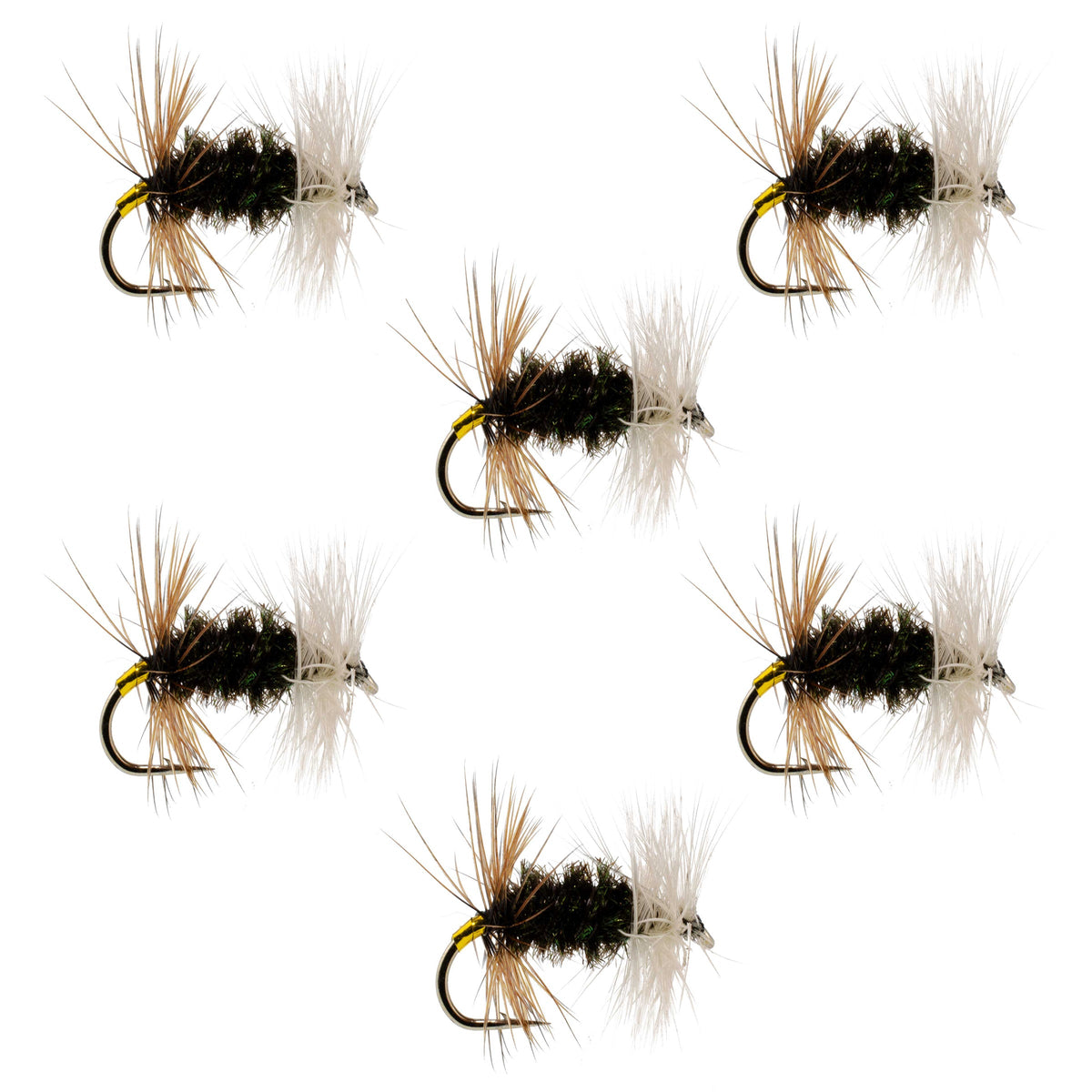 The Fly Fishing Place Renegade Classic Trout Dry Fly 6 Flies Hook Size 14