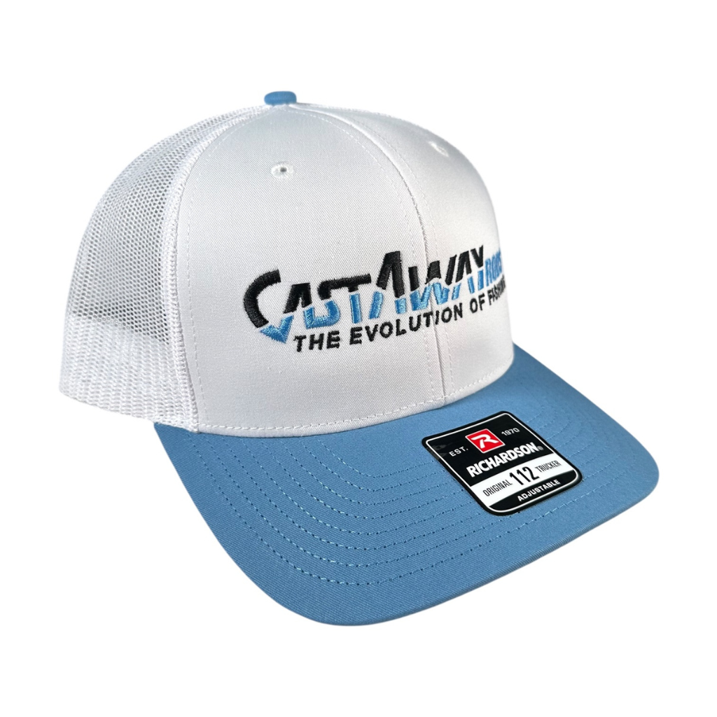 CastAway Trucker Hat - Columbia Blue/White
