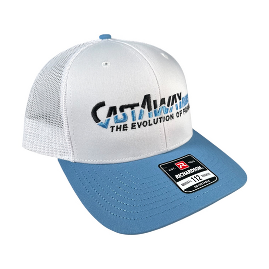 CastAway Trucker Hat - Columbia Blue/White