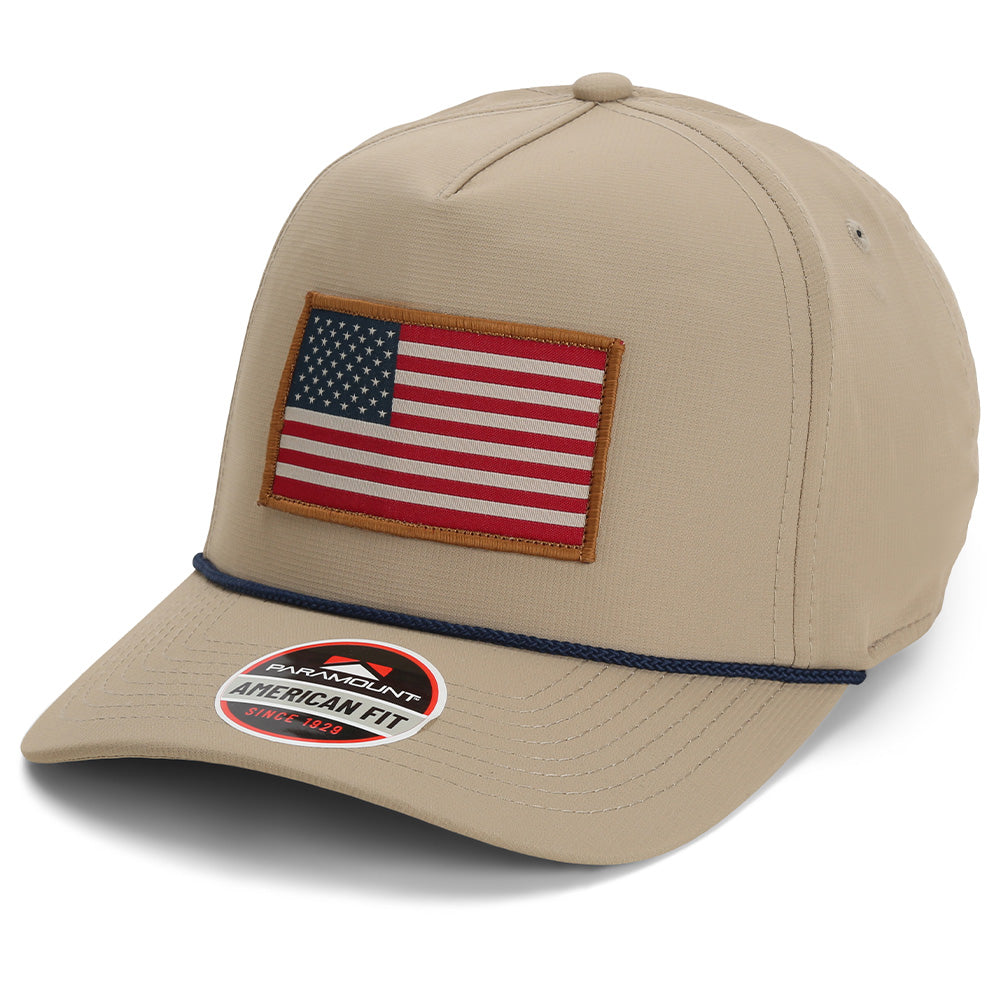 Paramount Outdoors Ridgeline American Flag Trucker Hat Rope Cap