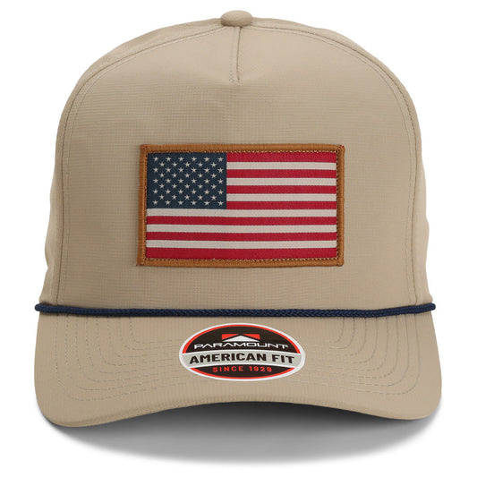 Paramount Outdoors Ridgeline American Flag Trucker Hat Rope Cap