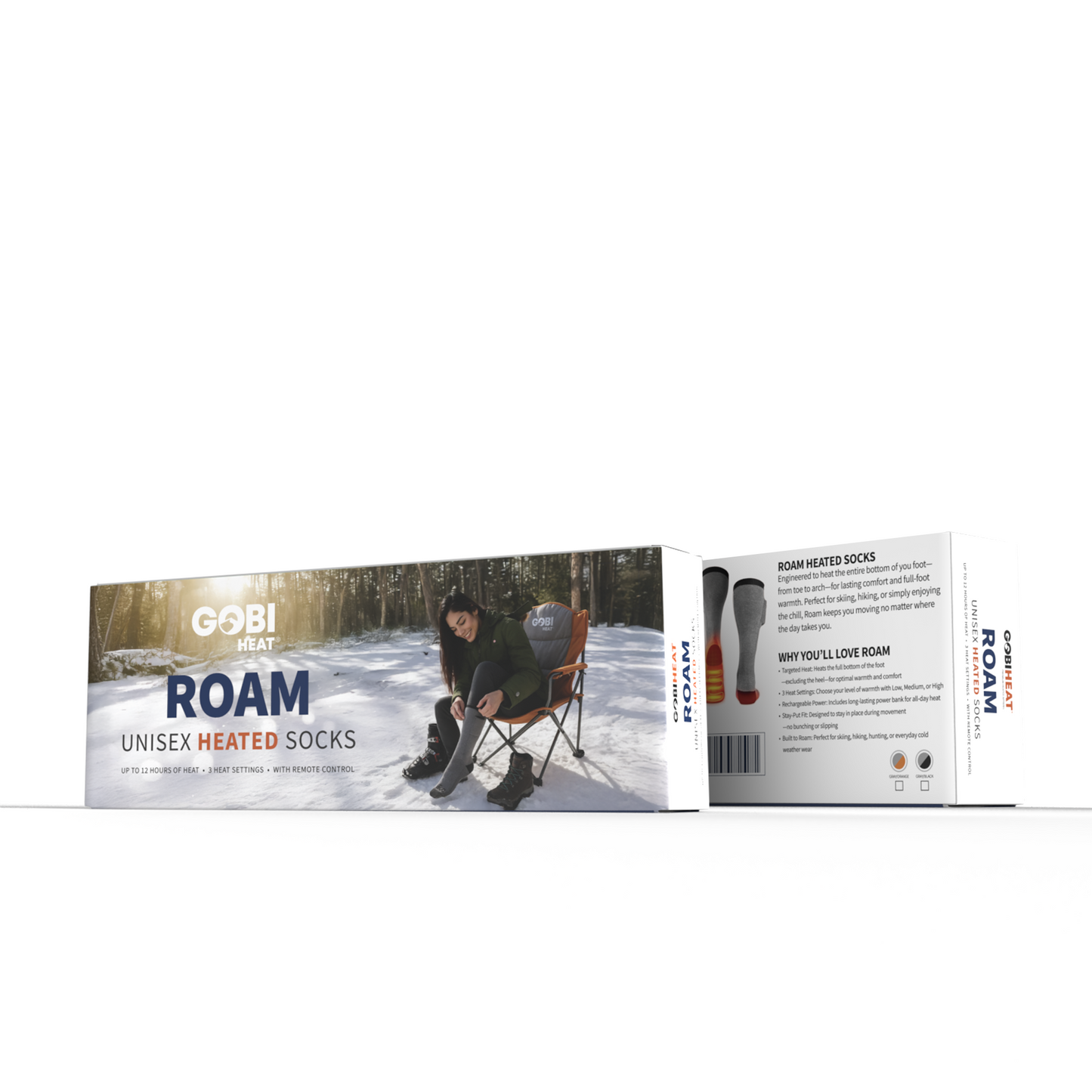 Gobi Heat Roam Heated Socks – Unisex Rechargeable Heated Socks with Remote Control