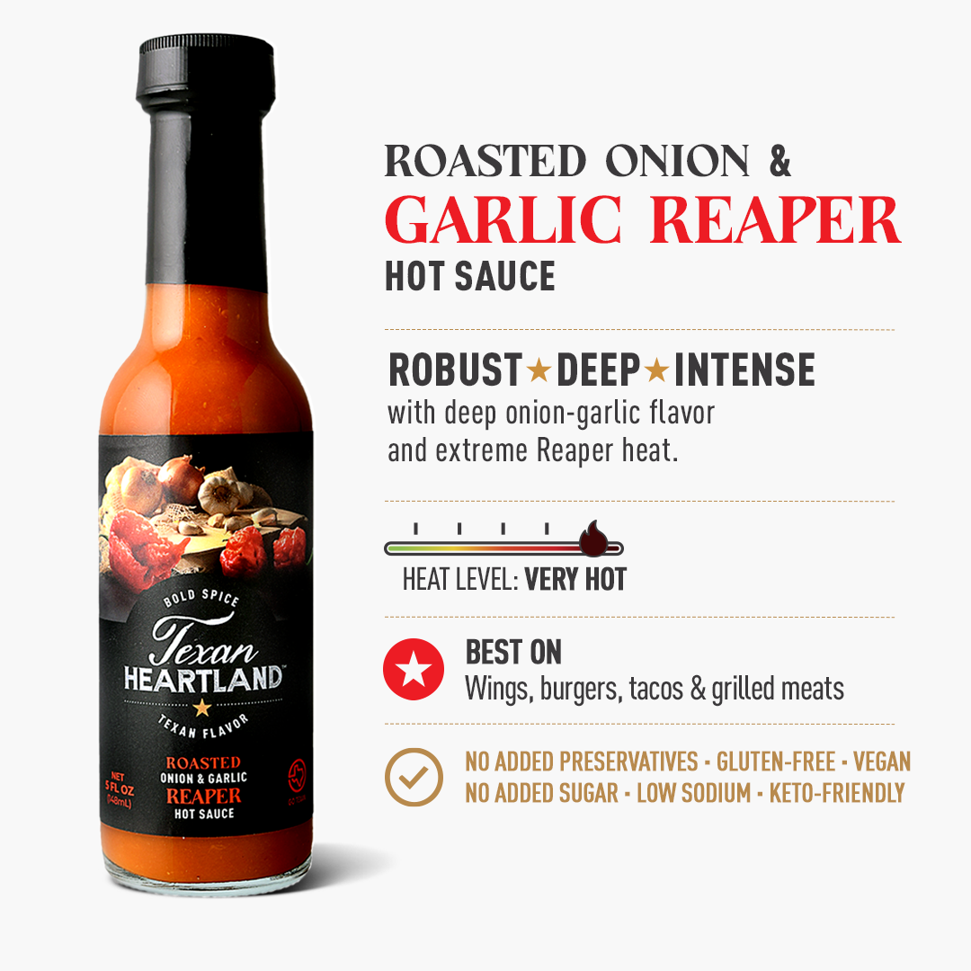 Texan Heartland Roasted Onion & Garlic Reaper Hot Sauce