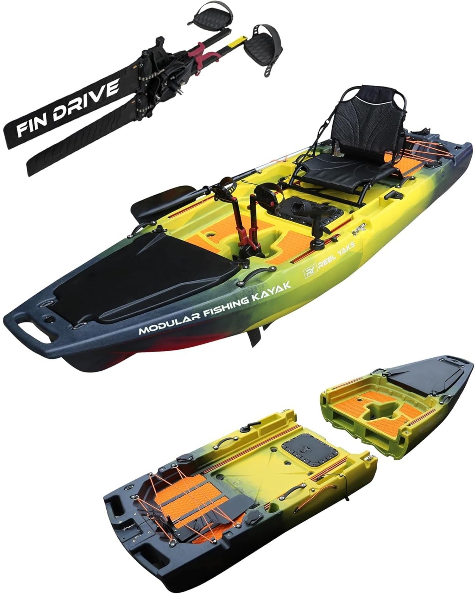 Rocket 9.8ft Fin Drive | Modular Fishing Kayak | Reel Yaks Hornet / in 8