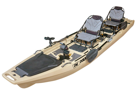 ReelYaks 13.8ft  Rocket Propeller Drive Tandem & Solo Modular Fishing Kayak | Propeller Drive | 550lbs Capacity | 3 Piece