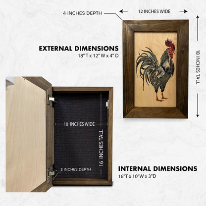 Bellewood Designs - Hidden Gun Cabinet Farmhouse Rooster