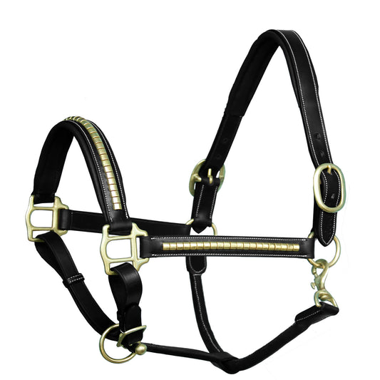 Bridles & Reins ExionPro Clincher Halter - Brass Hardware