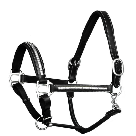 Bridles & Reins ExionPro Clincher Halter - Brass Nickel Hardware