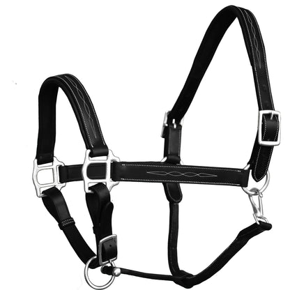 Bridles & Reins ExionPro Fancy Stitched Halter - Brass Nickel Hardware