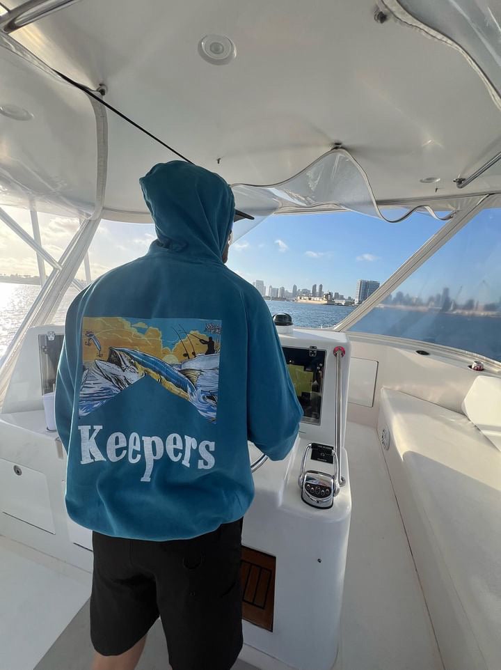 Keepers Only Co. Run & Gun Washed Blue Hoodie