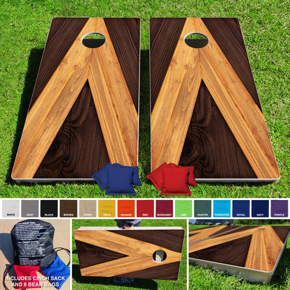 Baggo Rustic A Frame Pro Style Cornhole Bean Bag Toss Game 24x48 with 8 Regulation 16oz Bags