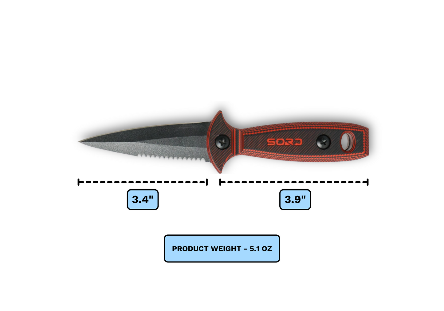 SORD Fishing  4" FREEDIVING KNIFE