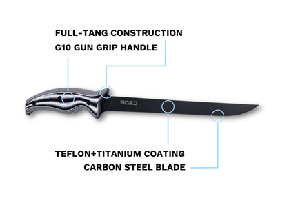 SORD Fishing 8" FILLET KNIFE - SUPER FLEX