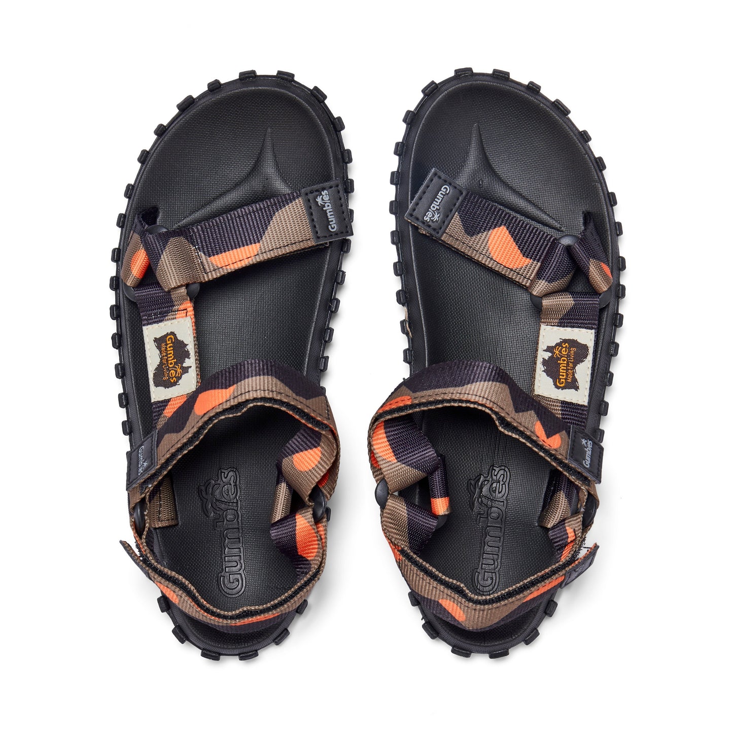 Gumbies Scrambler Sandals - Men's - Khaki & Orange