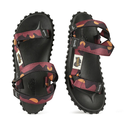 Gumbies Scrambler Sandals - Men's - Burgundy & Orange