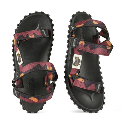 Scrambler Sandals - Women's - Burgundy & Orange