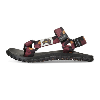 Gumbies Scrambler Sandals - Men's - Burgundy & Orange