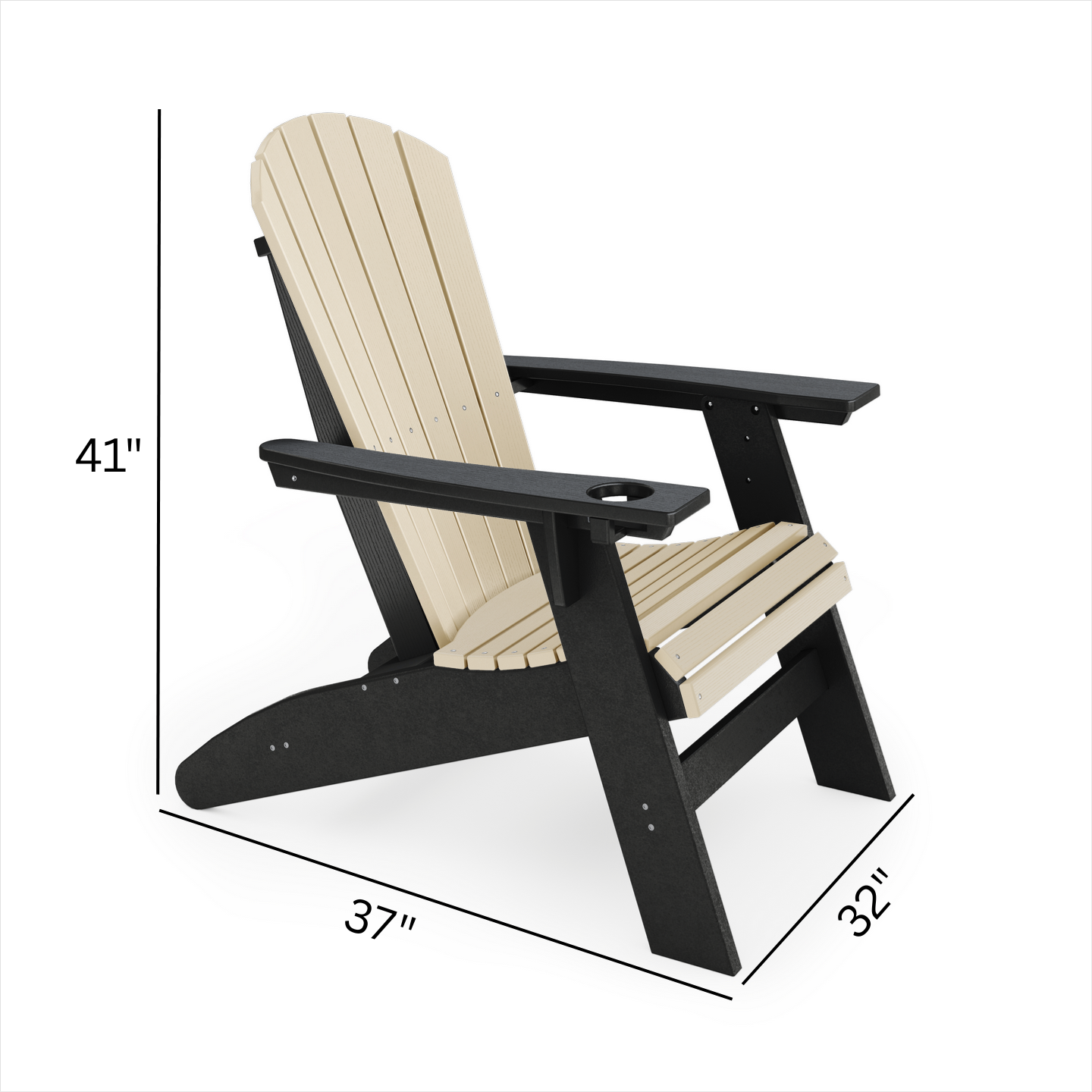 SoPoly St Simons Curved Back Adirondack Chair