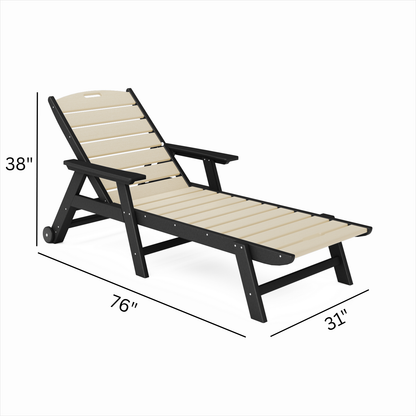 SoPoly Flat Chaise Lounge