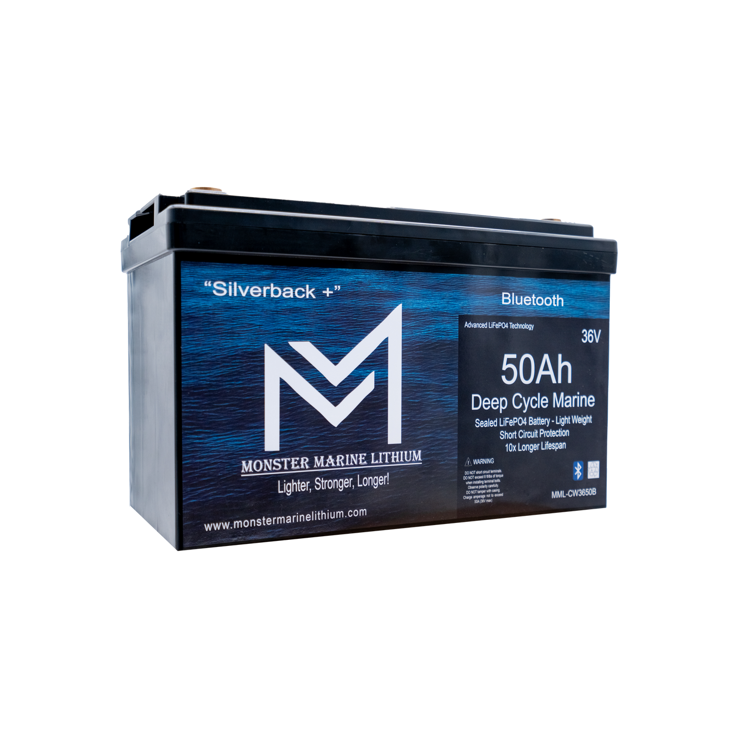 Monster Marine Lithium 36V 50Ah Trolling Battery Bluetooth MML-3650BT