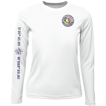 Siesta Key, FL Circle Logo Girl's Long Sleeve UPF 50+ Dry-Fit Shirt