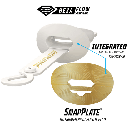 Phenom Elite HexaFlow 4.0 SnapPlate™ Mouthguard - White Gold Rush