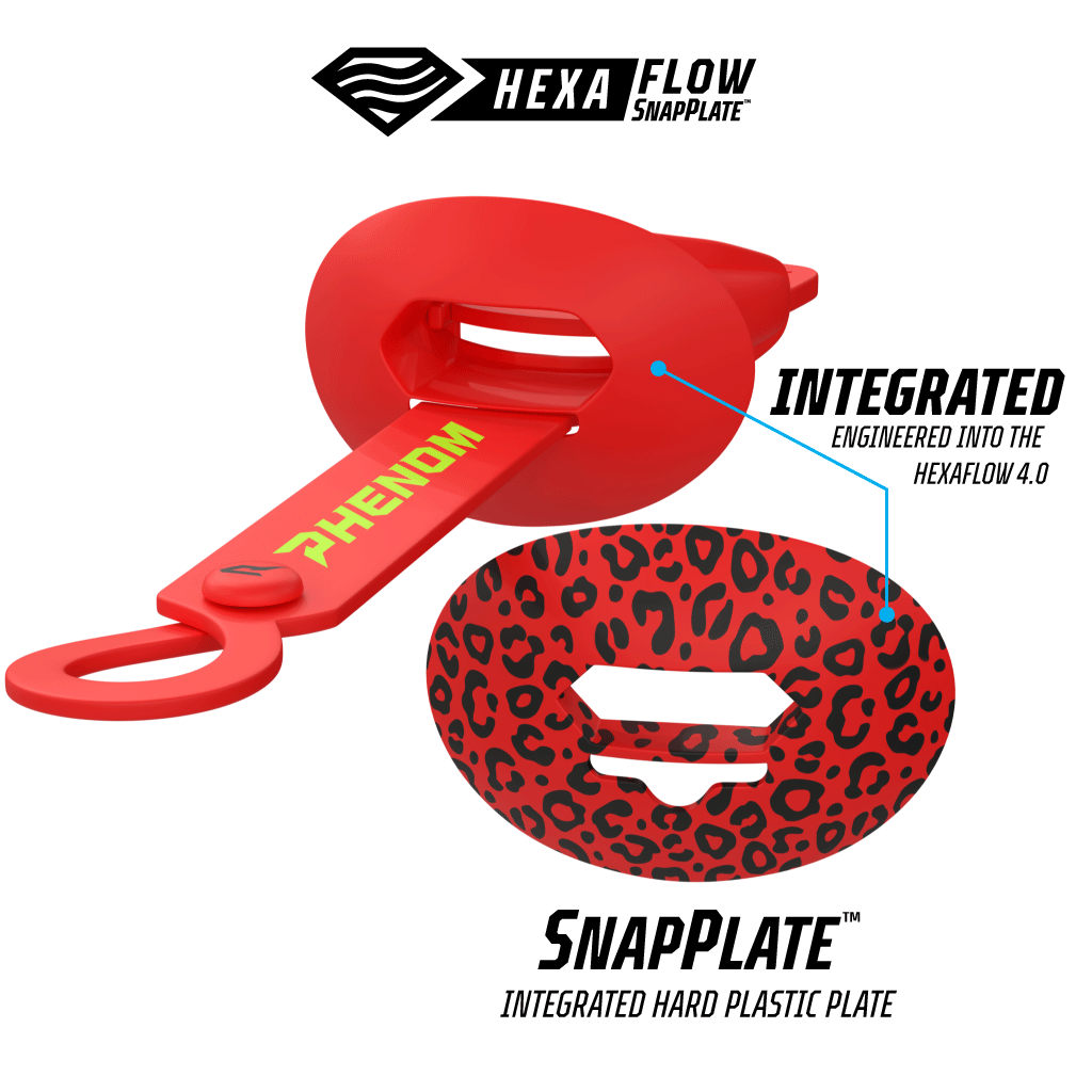 Phenom Elite HexaFlow 4.0 SnapPlate™ Mouthguard - Red Leopard