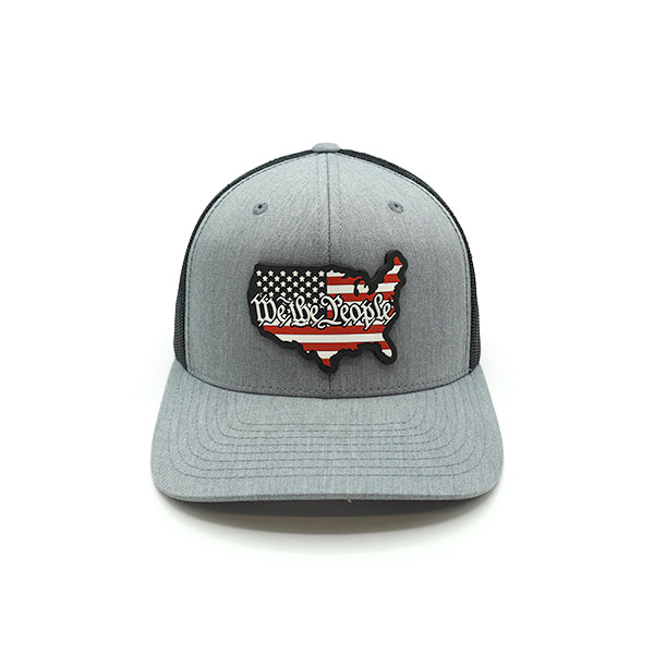 Shield Republic USA Constitution Flag PVC Patch Hat