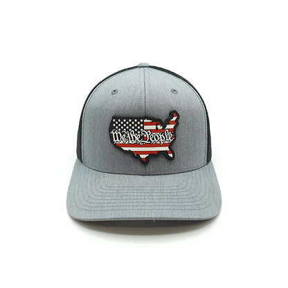 Shield Republic USA Constitution Flag PVC Patch Hat