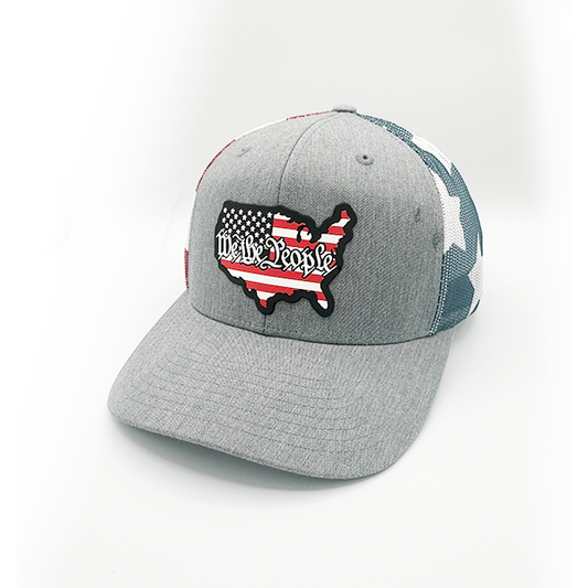 Shield Republic USA Constitution Flag PVC Patch Hat