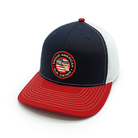 Shield Republic Proud American Gun Owner Woven Patch Hat