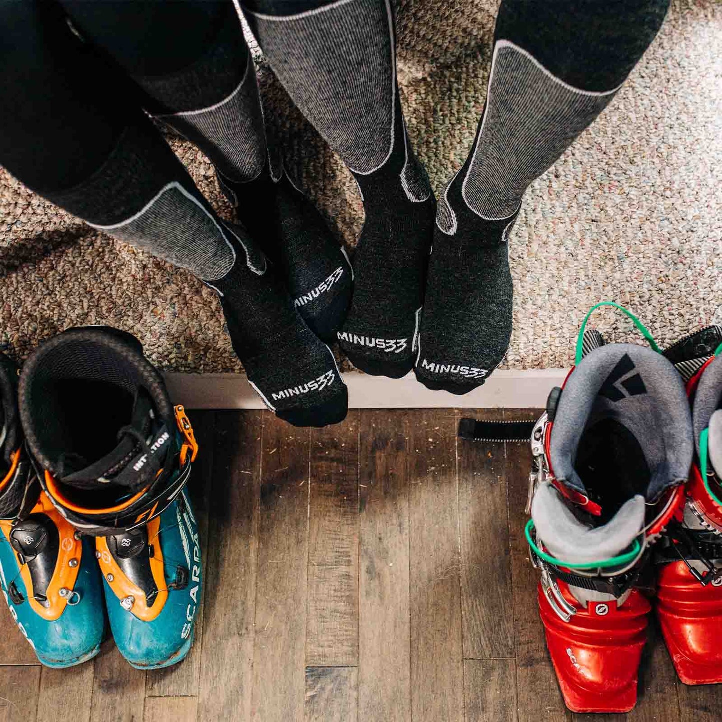 Minus33 Light Cushion - Over The Calf Wool Snowboard Socks MountainHeritage Elite