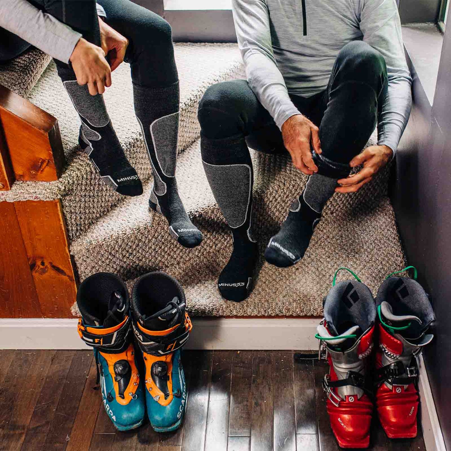 Minus33 Light Cushion - Over The Calf Wool Snowboard Socks MountainHeritage Elite