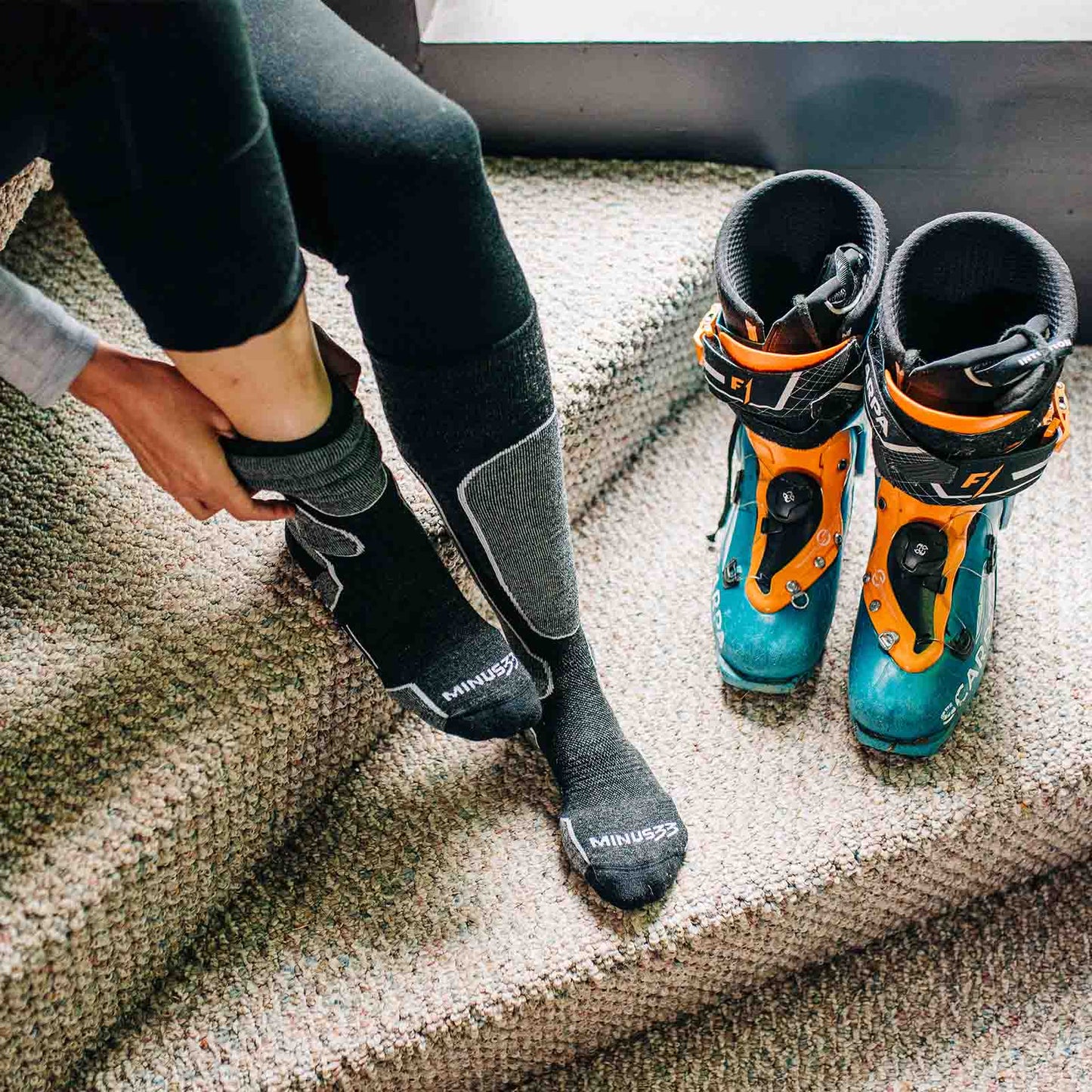 Minus33 Lightweight - Over The Calf Wool Snowboard Socks MountainHeritage Elite