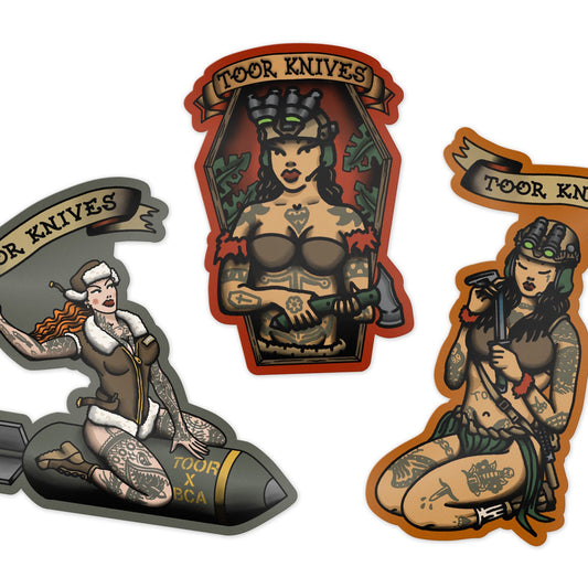 Toor Knives Pin-Up Sticker Pack