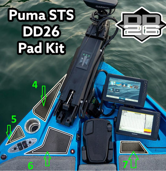 DD26 Fishing Bass Cat Puma STS and Lynx STS Step Pad Kit 7pc
