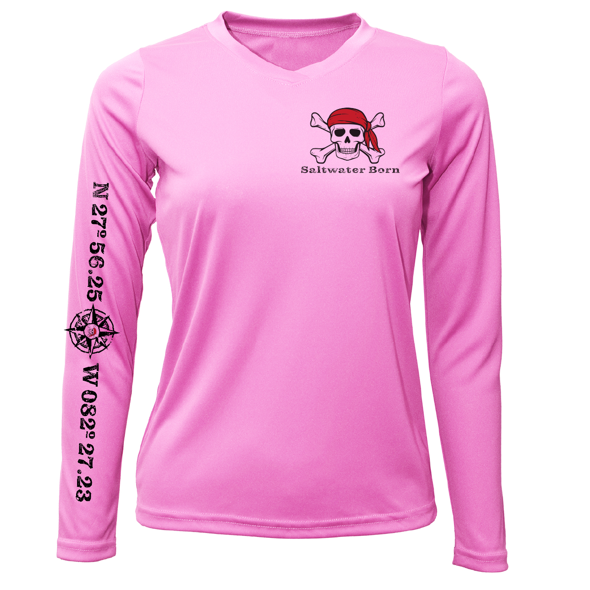 Saltwater Born "All for Rum and Rum for All" Women's Long Sleeve UPF 50+ Dry-Fit Shirt