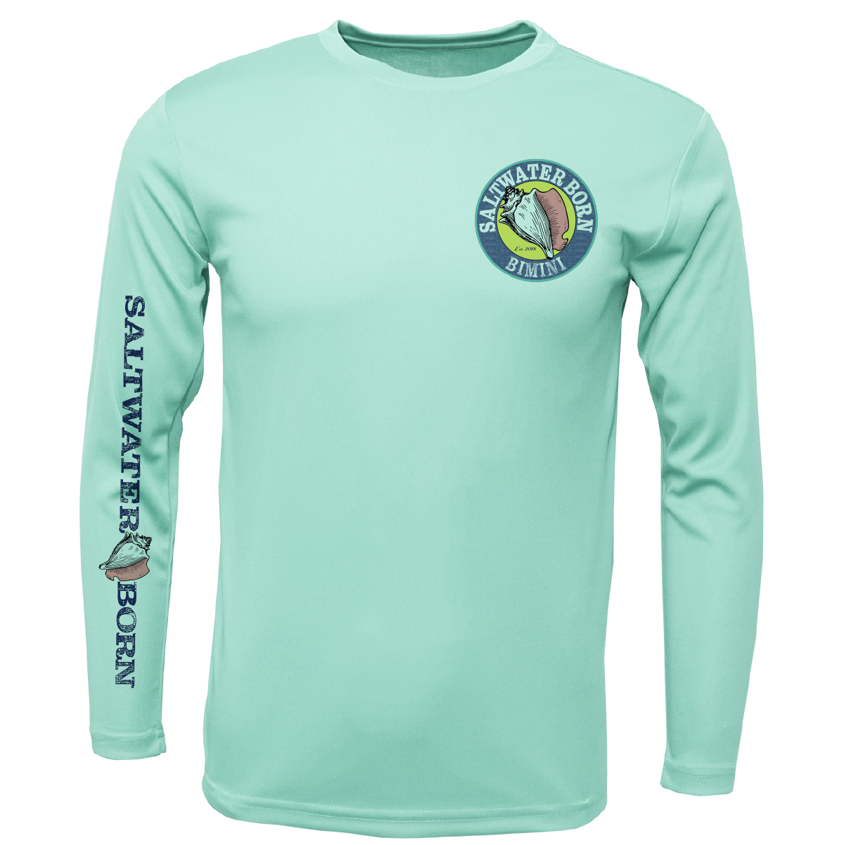 Saltwater Born Bimini, Bahamas Tuna Long Sleeve UPF 50+ Dry-Fit Shirt