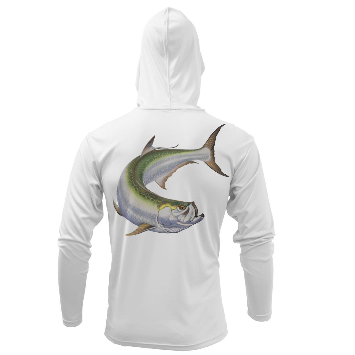Saltwater Born Boca Grande, FL Action Tarpon Long Sleeve UPF 50+ Dry-Fit Hoodie
