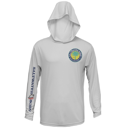 Saltwater Born Boca Grande, FL Action Tarpon Long Sleeve UPF 50+ Dry-Fit Hoodie